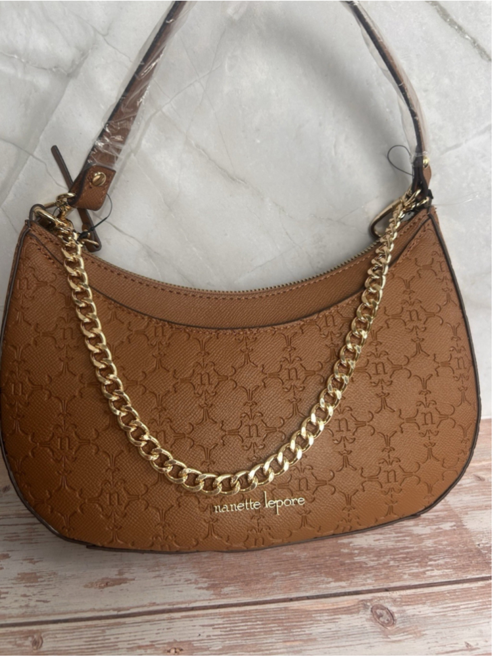 Nanette Lepore Natasha Cresent Baguette Shoulder Bag